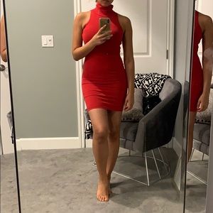 Red bodycon dress